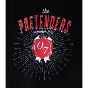 The Pretenders Summer Tour Concert T-Shirt Tultex Mens Black Cotton Size Large